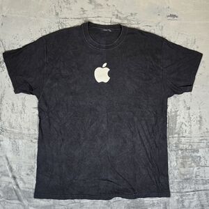 Vintage Y2K Apple Computers Logo Faded T Shirt Size XL Employee Promo Mac OS
